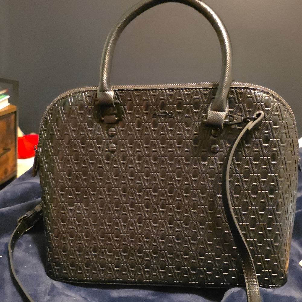 Aldo Black Faux Leather Handbag Crossbody
